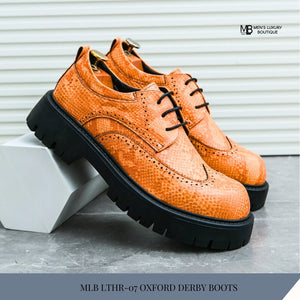 Redefining Elegance: The MLB LTHR-07 Oxford Derby Boots for the Modern Gentleman