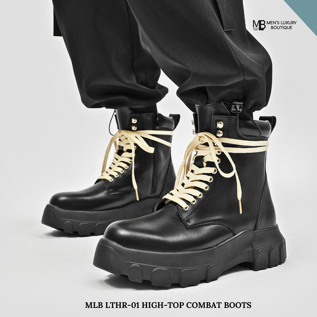 Urban Edge: Elevate Your Look with MLB LTHR-01 High-Top Combat Boots