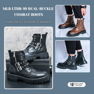 Conquer the Streets: The MLB LTHR-10 Dual-Buckle Combat Boots for the Modern Man