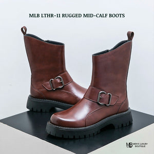 Master the Art of Rugged Sophistication with MLB LTHR-11 Mid-Calf Boots