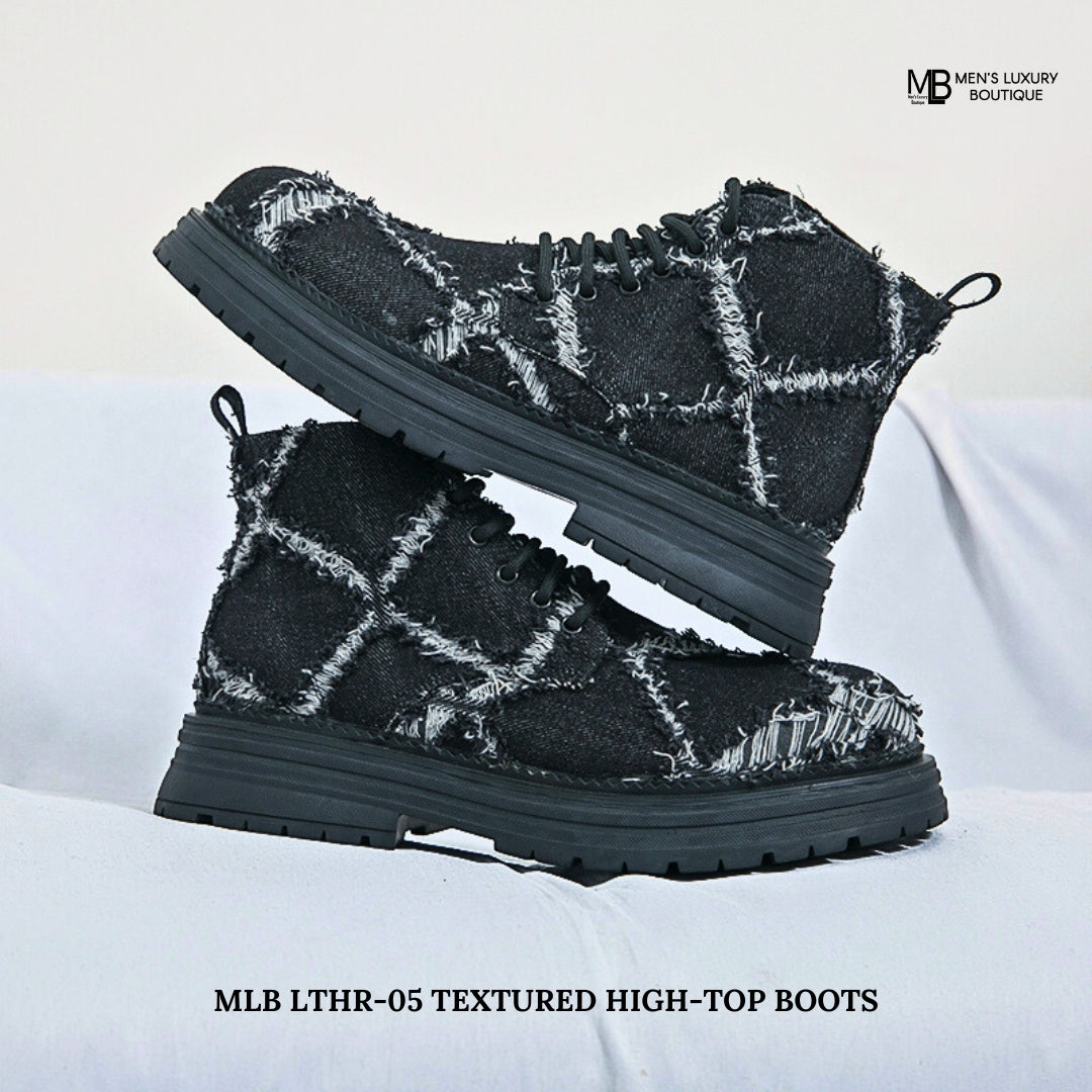 Rugged Elegance: MLB LTHR-05 Textured High-Top Boots That Break All Style Boundaries