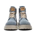 MLB LTHR-13 Denim Lace-Up Boots