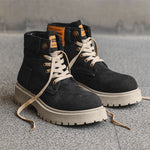 MLB LTHR-13 Denim Lace-Up Boots