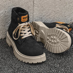 MLB LTHR-13 Denim Lace-Up Boots