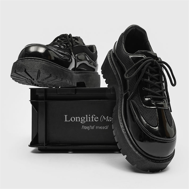 MLB LTHR-22 Glossy Platform Boots