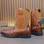 MLB LTHR-25 Embossed Western Boots