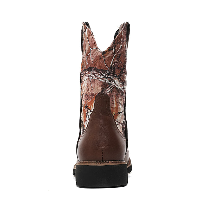 MLB LTHR-27 Camo Western Cowboy Boots