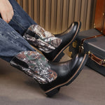 MLB LTHR-27 Camo Western Cowboy Boots