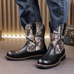 MLB LTHR-27 Camo Western Cowboy Boots