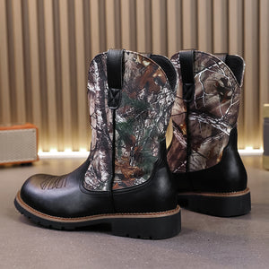 MLB LTHR-27 Camo Western Cowboy Boots