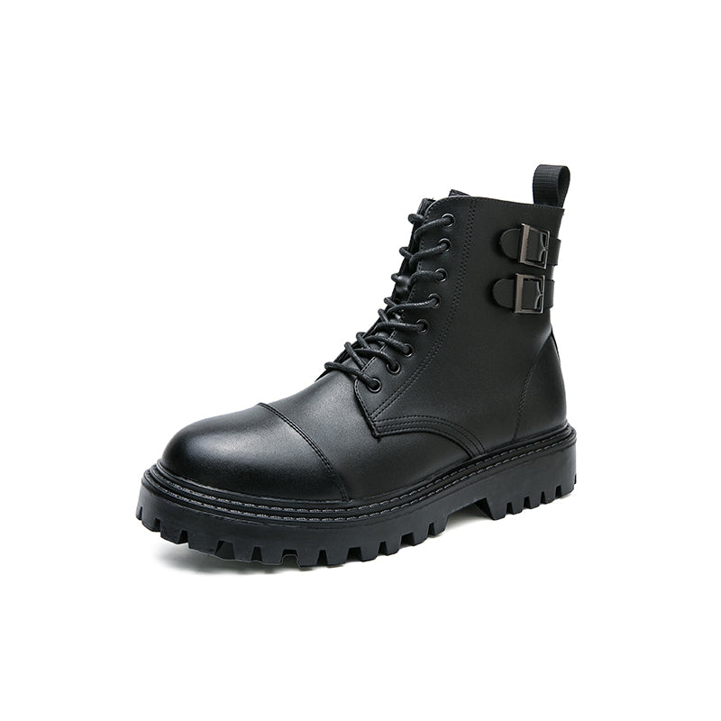 MLB LTHR-12 Square-Toe Combat Boots