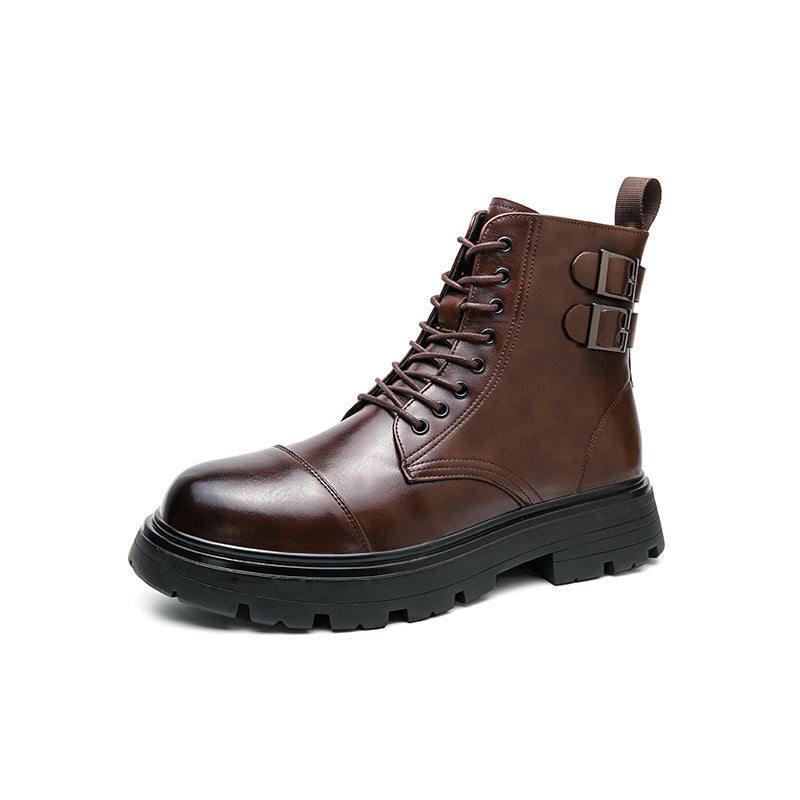 MLB LTHR-12 Square-Toe Combat Boots