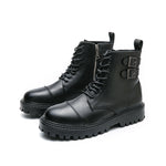 MLB LTHR-12 Square-Toe Combat Boots