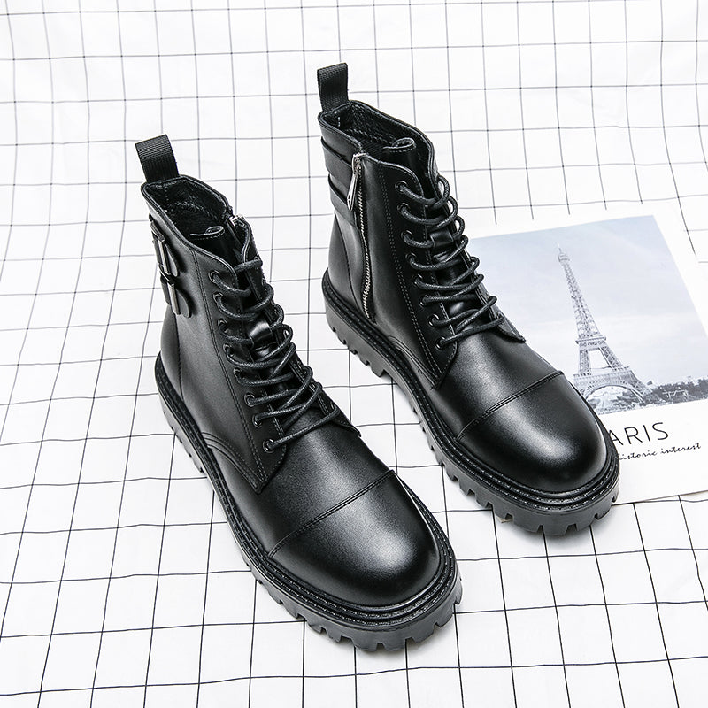 MLB LTHR-12 Square-Toe Combat Boots