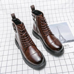 MLB LTHR-12 Square-Toe Combat Boots