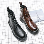 MLB LTHR-12 Square-Toe Combat Boots