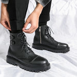 MLB LTHR-12 Square-Toe Combat Boots