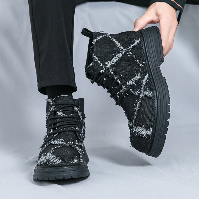 MLB LTHR-05 Textured High-Top Boots