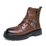 MLB LTHR-10 Dual-Buckle Combat Boots