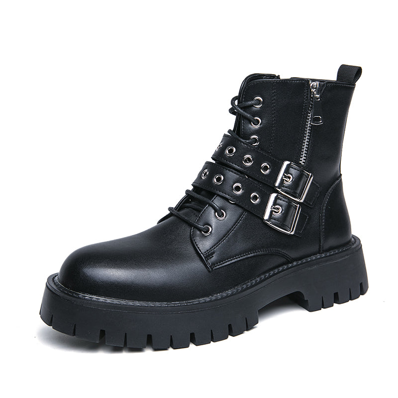 MLB LTHR-10 Dual-Buckle Combat Boots