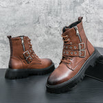 MLB LTHR-10 Dual-Buckle Combat Boots