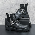 MLB LTHR-10 Dual-Buckle Combat Boots