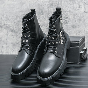 MLB LTHR-10 Dual-Buckle Combat Boots