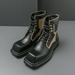 MLB LTHR-08 Square-Toe Combat Boots