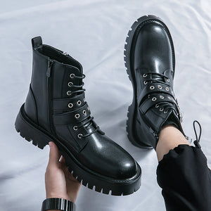 MLB LTHR-10 Dual-Buckle Combat Boots