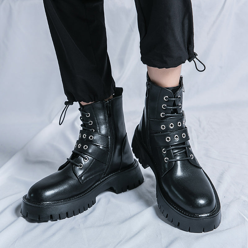 MLB LTHR-10 Dual-Buckle Combat Boots