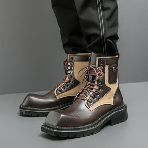 MLB LTHR-08 Square-Toe Combat Boots