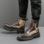 MLB LTHR-08 Square-Toe Combat Boots