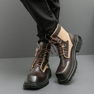 MLB LTHR-08 Square-Toe Combat Boots