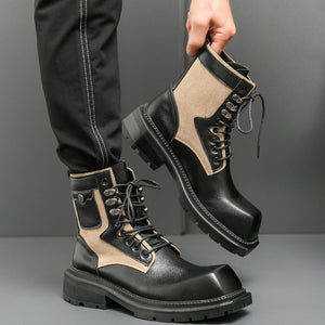 MLB LTHR-08 Square-Toe Combat Boots