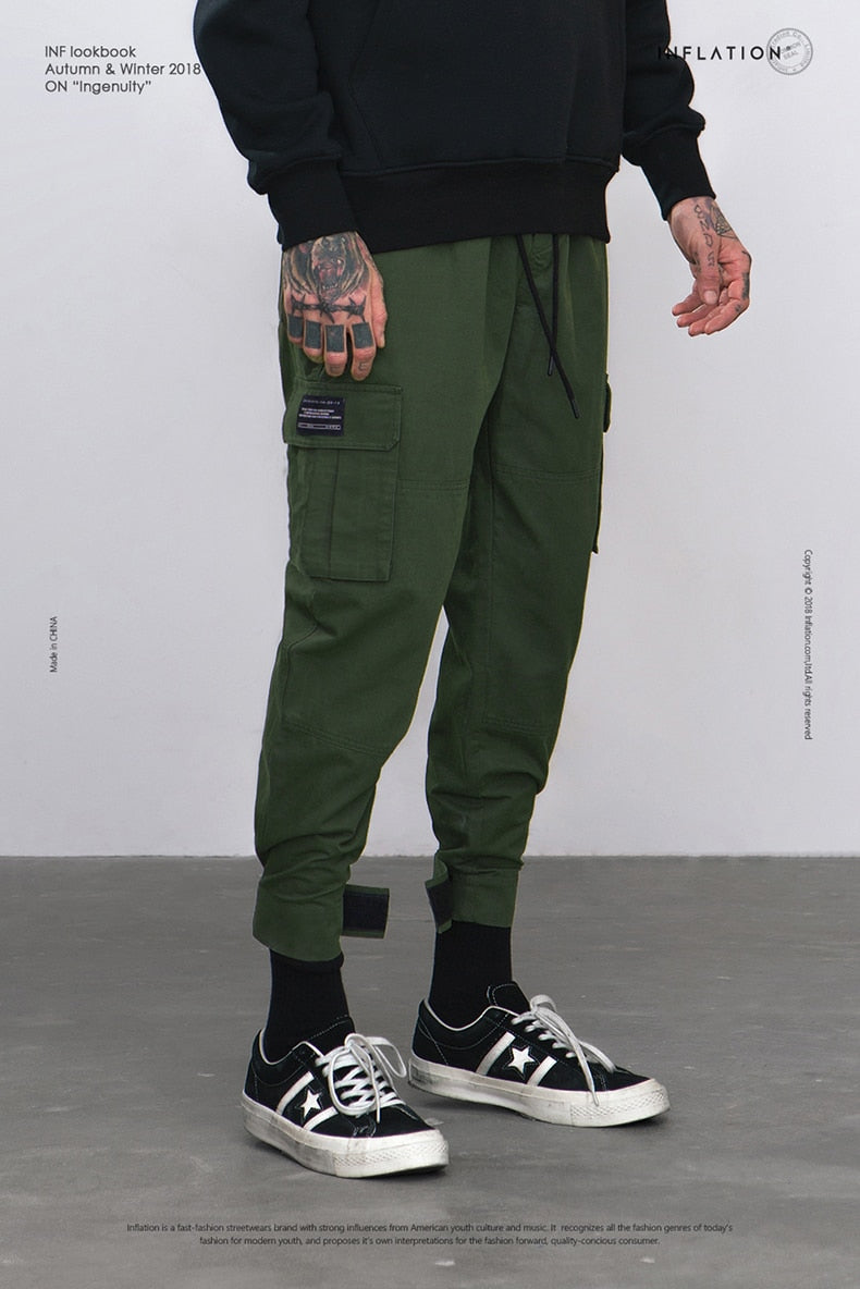 W7567 Ankle Strap Cargo Pants