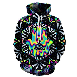 'Psychedelic Sage' 3D Print Hoodie