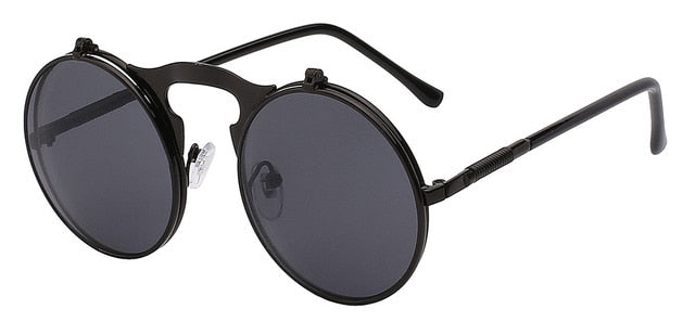 1842 Vintage Flip Up Round Sunglasses