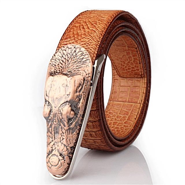 Luxury Metal Buckle Leather Belt