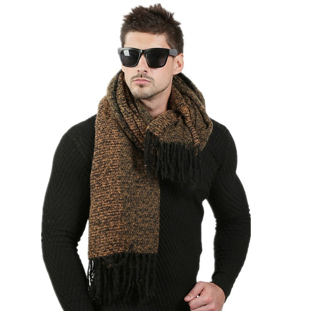 Premium Winter Knitted Wool Scarf - 6 Colors