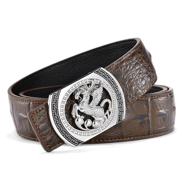 Luxury Pegasus Leather Belt