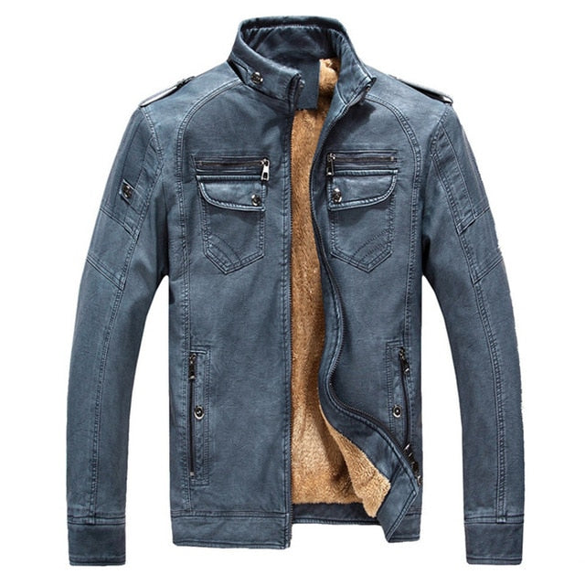 STERK Fur Lined Leather Jacket