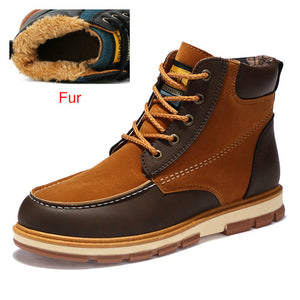 Premium Leather Fur Lined Ankle Boots - 3 Colors