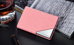 Leather/Metal Credit Card Holder - 10 Colors