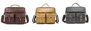 Premium Genuine Leather Briefcase - 11 Different Colors