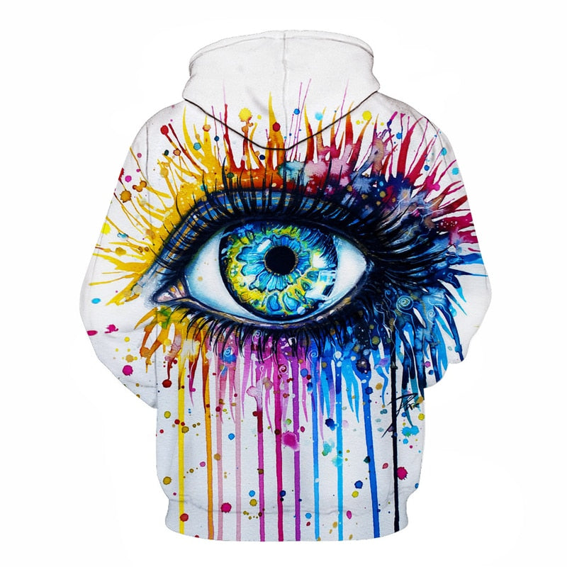 Rainbow Eye 3D Print Hoodie