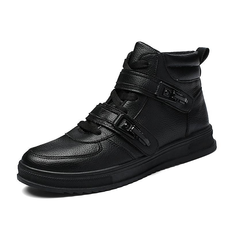 Luxury High Top Leather Sneakers - 3 Colors