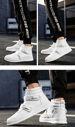 Luxury High Top Leather Sneakers - 3 Colors