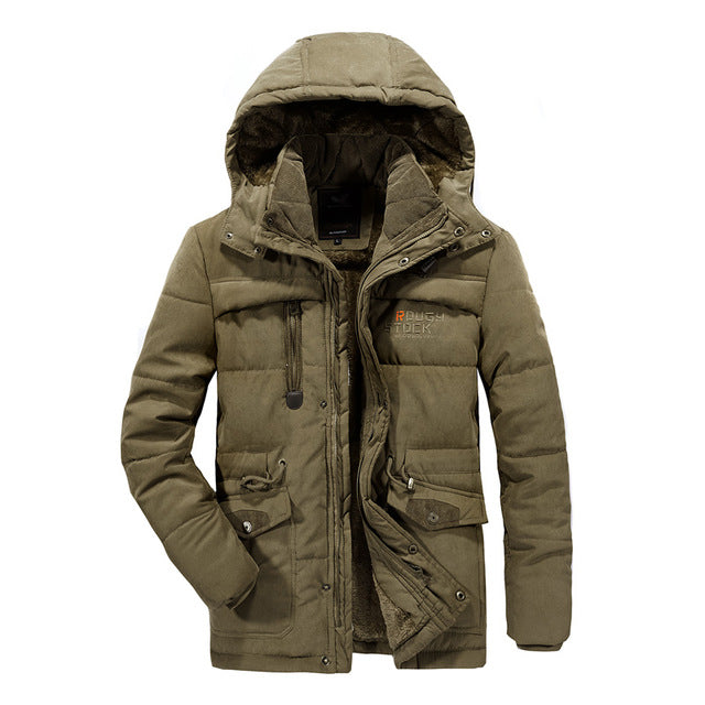 Premium Fleece Fur Hooded Parka