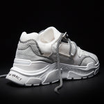 MERCY RX97 Chunky Leather/Mesh Sneakers - White