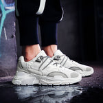 MERCY RX97 Chunky Leather/Mesh Sneakers - White